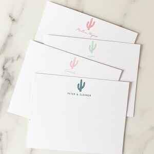 Personalized Stationary Cactus Personalized Stationery Custom Family Stationary Notecards Kids Adults Thank You Notes image 5