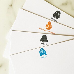 Star Wars Stationary Set of 20 Cards - Personalized Stationery - Darth ...