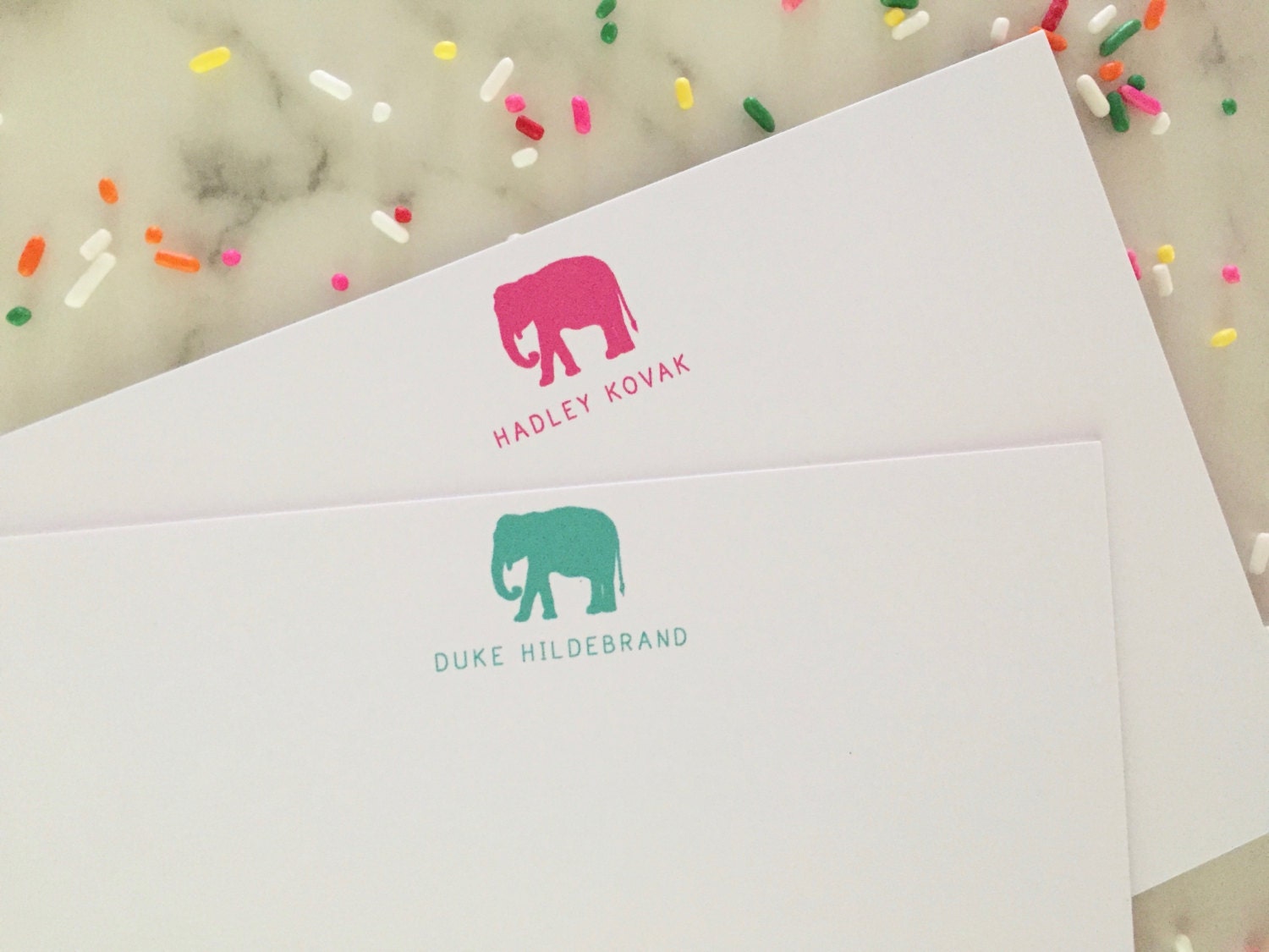 Elephant Stationary Kids Stationery Set of 20 Flat Note Etsy