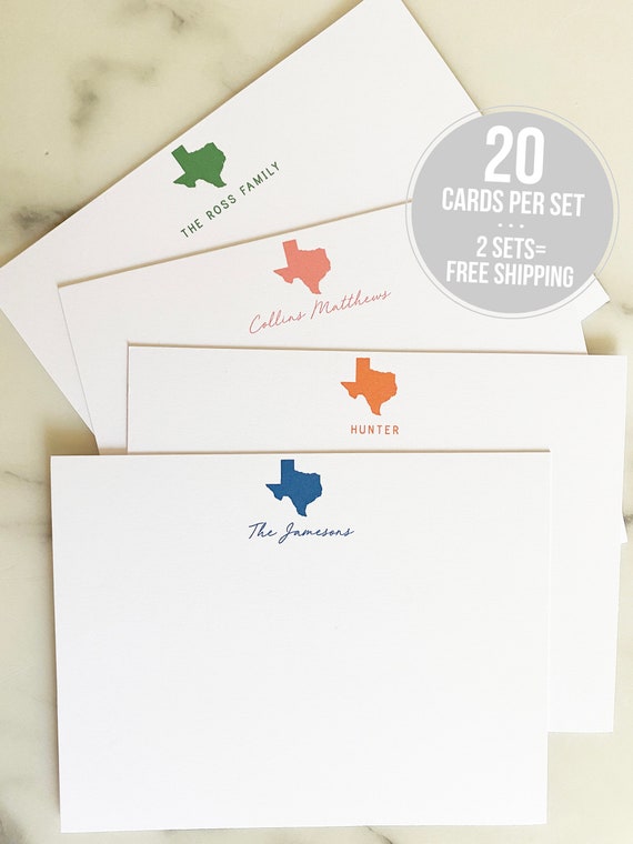 Family Stationery Cards with Envelopes, Custom Gift Stationary Set