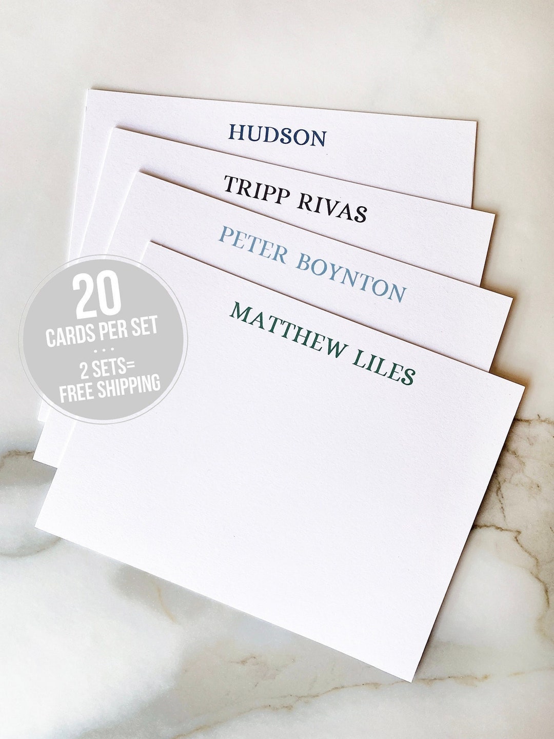 Personalized Stationery Classic Font Mens Stationary - Simple Custom ...