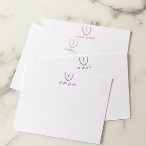 Initial Personalized Stationary Monogram Stationery Set of 20 Flat Note Thank You Cards image 3