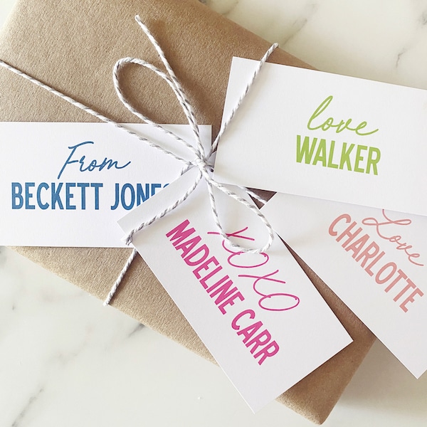 Personalized Gift Tags Children - Custom Kids Gift Tags - Custom Enclosure Cards - Kids Names Birthday Gifts