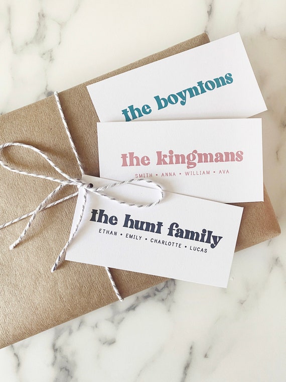 Personalized Gift Tags Vintage Family Gift Tags Custom Enclosure