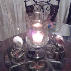 Seashell Tona Spotted Glitter   Sparkling   Hanging    Nautical Centerpiece