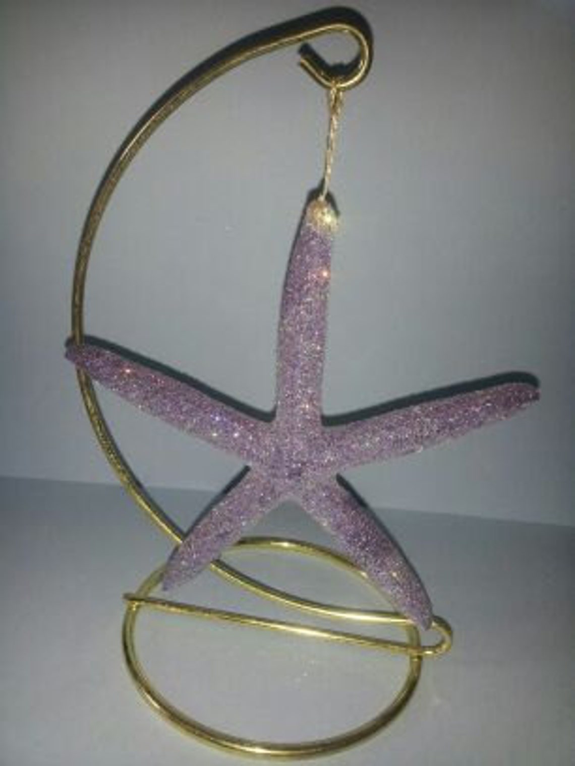 Ornament Finger Starfish Seashell Purple Glitter Sparkle Purple Color ...