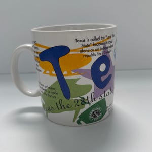 Vintage 1997 Starbucks Texas States of Beans Mug | Retro 20oz Coffee Latte  Mug | Collector Cup - Etsy