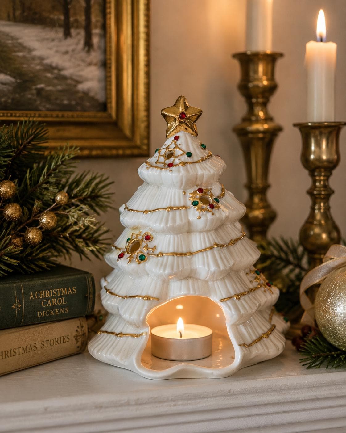 Balance Tealight Holder＋Winterland Tree Porcelain Tea Light Tree - Etsy