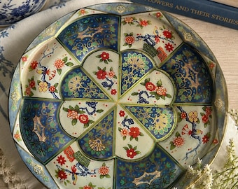 Vintage Daher Decorated Ware Tin Serving Bowl – Chinoiserie Floral Imari 1971 England