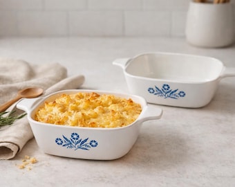 Vintage CorningWare Blue Cornflower Petite Pans Set | Milk Glass Mini Casserole Dishes