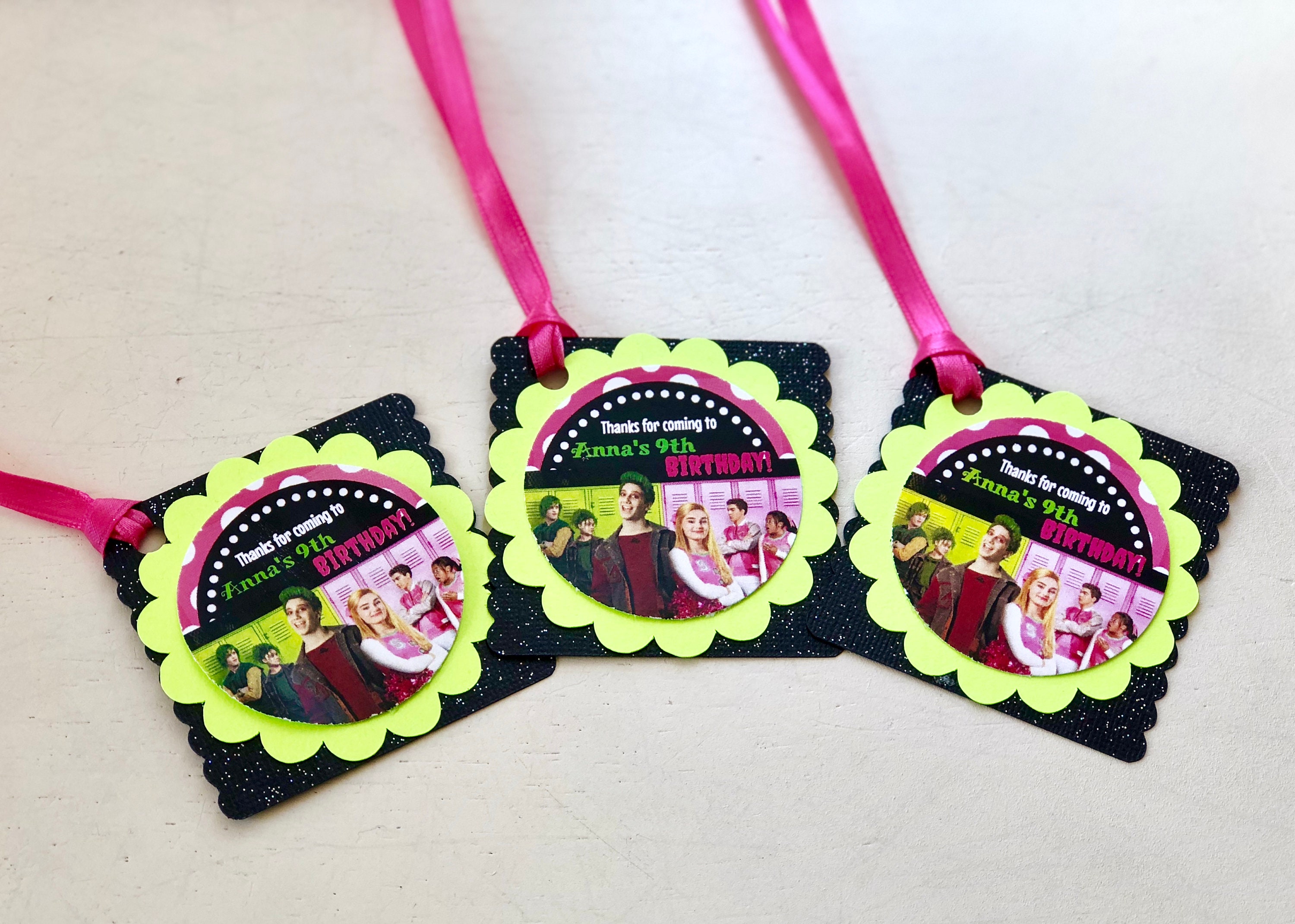 12 Personalized Disney Zombies Inspired Birthday Party Favor Etsy