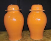 Pair Chinese Kangxi Porcelain Temple Ginger Jars Urns