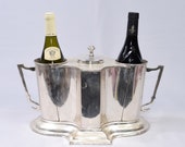 English Art Nouveau Silver Plate Wine Champagne Cooler