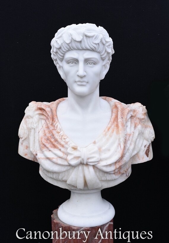 ROMAN EMPEROR CAESAR SCULPTURE STATUE Roman Italian Bust Home Office Art Gift