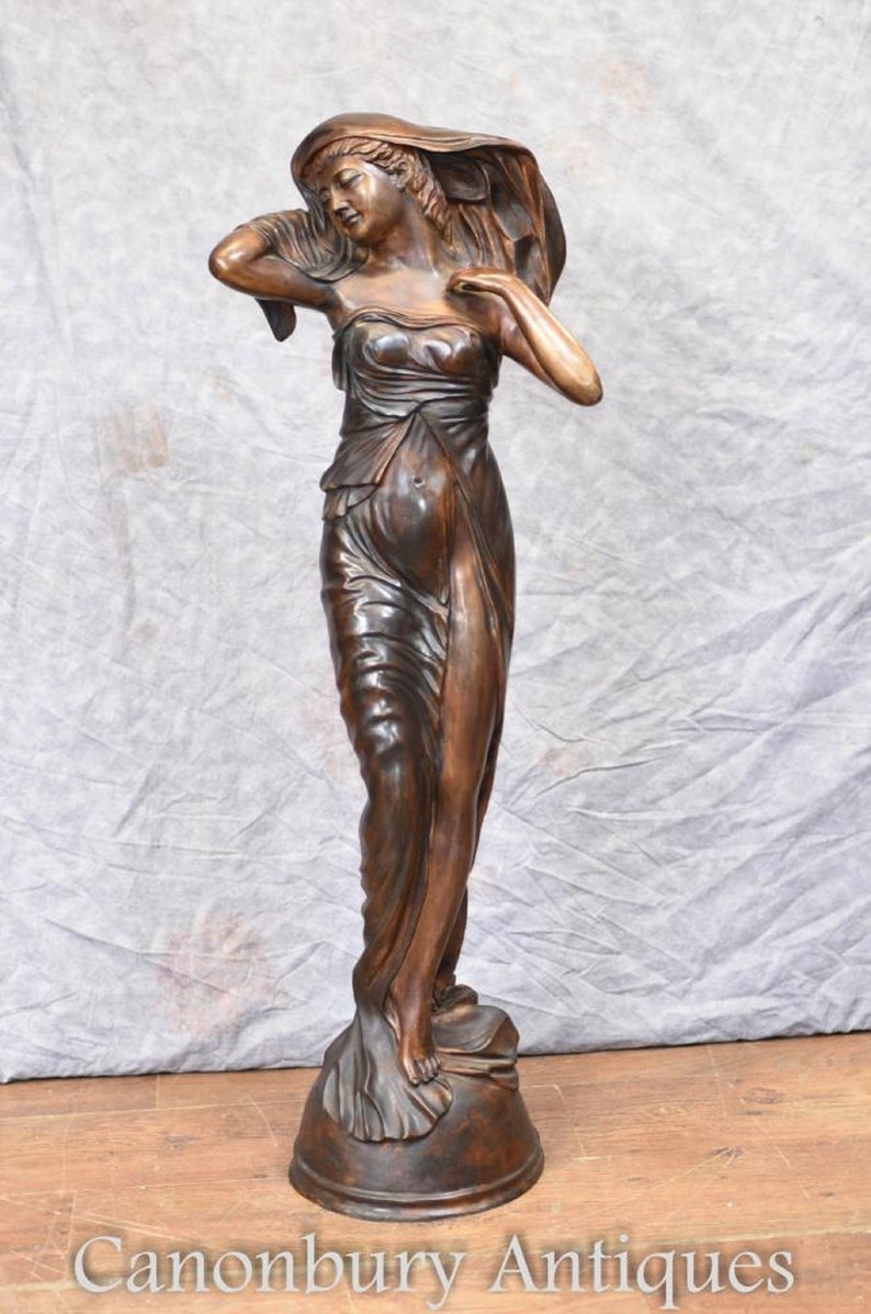 bronze art nouveau figurines