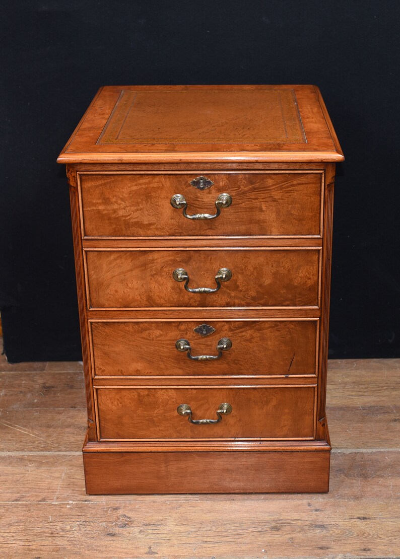 Regency Chest Drawers Walnut Filing Cabinet