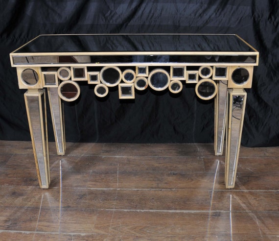 Art Deco Mirrored Console Table Hall Tables Borghese Furniture Etsy