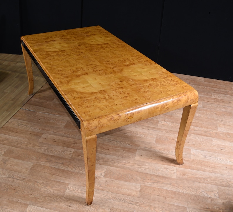 Large Art Deco Walnut Desk Writing Table Bureau Plat