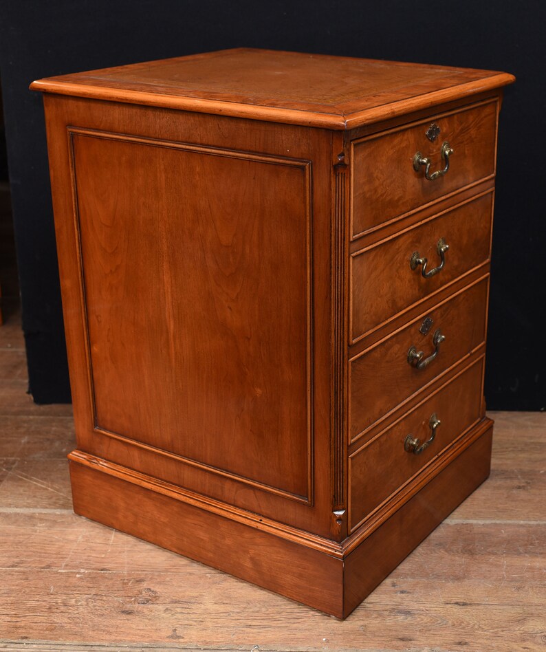 Regency Chest Drawers Walnut Filing Cabinet