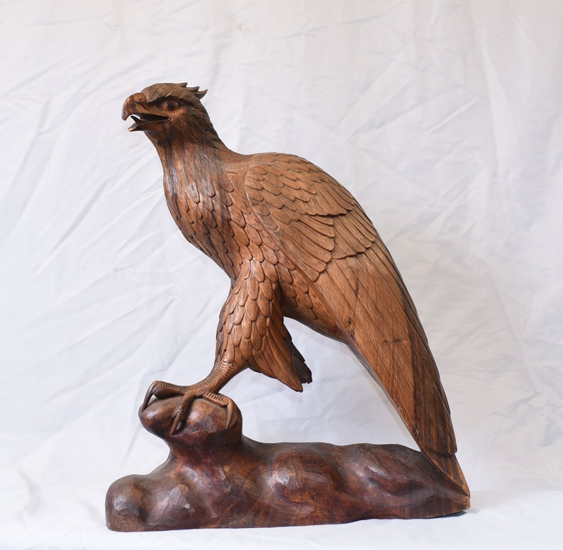 Hand Carved Eagle Statue Golden Eagles Birds Of Prey