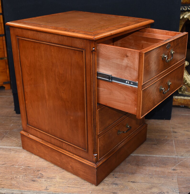 Regency Chest Drawers Walnut Filing Cabinet