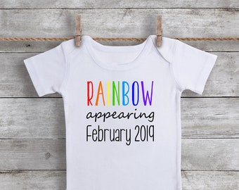 Rainbow Appearing Custom Bodysuit -Rainbow Baby - IVF Rainbow After The Storm Baby Outfit