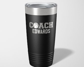 Basketball Coach Gift, Customized 20 OZ Tumbler, Basketball Coach Mug, Stainless Steel Mug, Coach Appreciation Gift, Polar Camel Tumbler