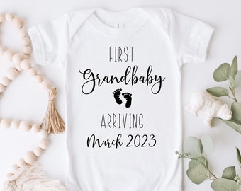 Grandparent Pregnancy Announcement, First Grandbaby, Custom Dates