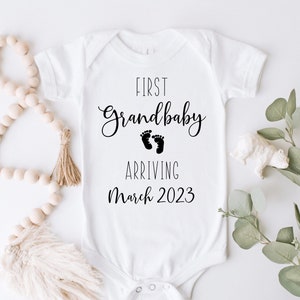 Grandparent Pregnancy Announcement, First Grandbaby, Custom Dates