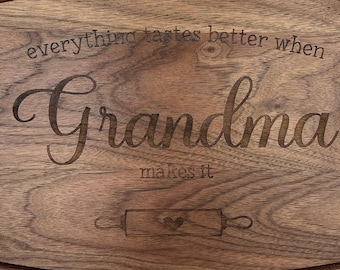 Mothers Day Cutting Board, Grandmother Gift, Grandma Gift, Mothers Day Gift, Grandma Mothers Day, Mothers Day Gift for Grandma, Wood, Rustic