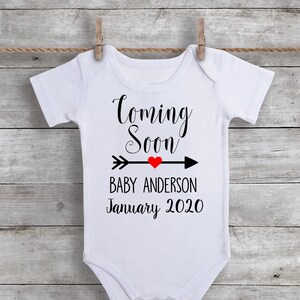 Pregnancy Reveal  Body Suit - Coming Soon Bodysuit - Grandparent Pregnancy Announcement - Pregnancy Reveal - New Baby - Photo Prop