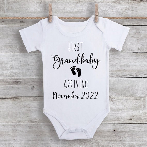 Custom Date Number New Grandchild Surprise Grand Baby Reveal Baby Announcement