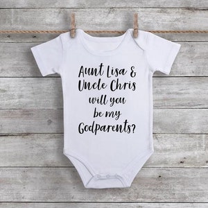 Will you be my Godparents Shirt, Custom Name Aunt Uncle Proposal Shirt