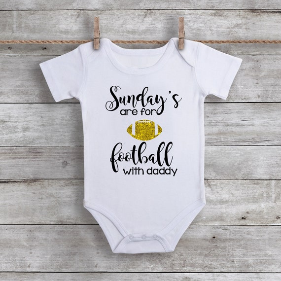 Sunday's Are for Football With Daddy Bodysuit Football | Etsy