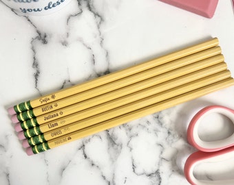 Customized Pencils, Back To School Supplies, Personalized Pencils