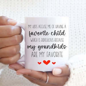My Grandkids Are My Favorite Mug, Grandma Gift Cup, Grandson Gift, Grandma and Grandson, Grandpa cup