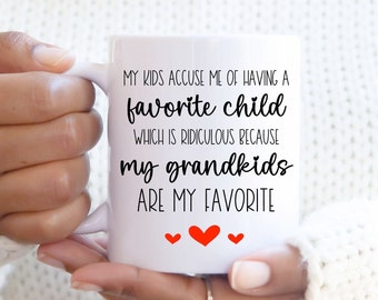 My Grandkids Are My Favorite Mug, Grandma Gift Cup, Grandson Gift, Grandma and Grandson, Grandpa cup