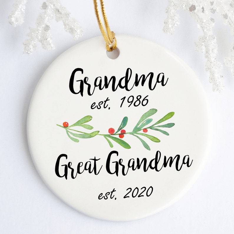 Ornaments Home Living Promoted To Nana Personalized Gift Grandma Ornament Personalized Date Established