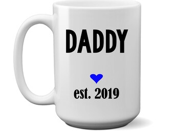 New Dad Gift, First Father's Day Pregnancy Reveal Husband, Baby Shower Gift, Est 2019 2020 any year