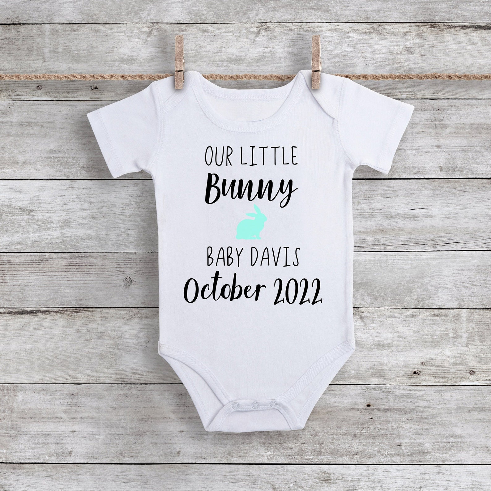 Easter Pregnancy Announcement Shirt Our Little Bunny Reveal Etsy