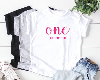 Girls First Birthday Shirt - One Birthday Outfit - Girls 1st B-day Tee - Any Age Any Color