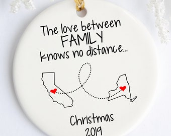 Family Ornament, Love Between Knows no Distance, State Ornament