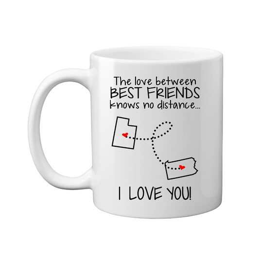 The Love Between Best Friends Knows No Distance Coffee Mug Etsy