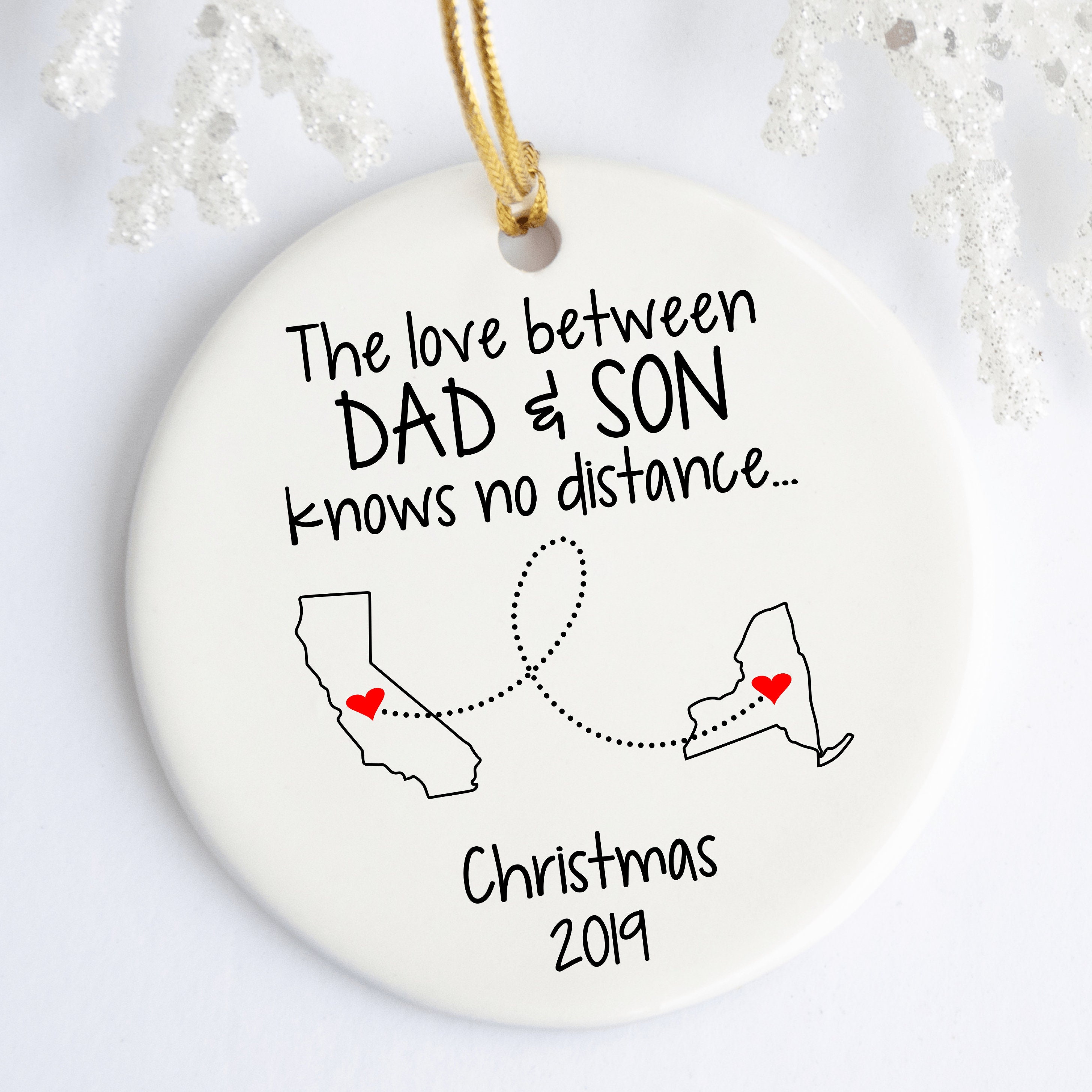 Family Ornament Love Between Knows No Distance State - Etsy Singapore