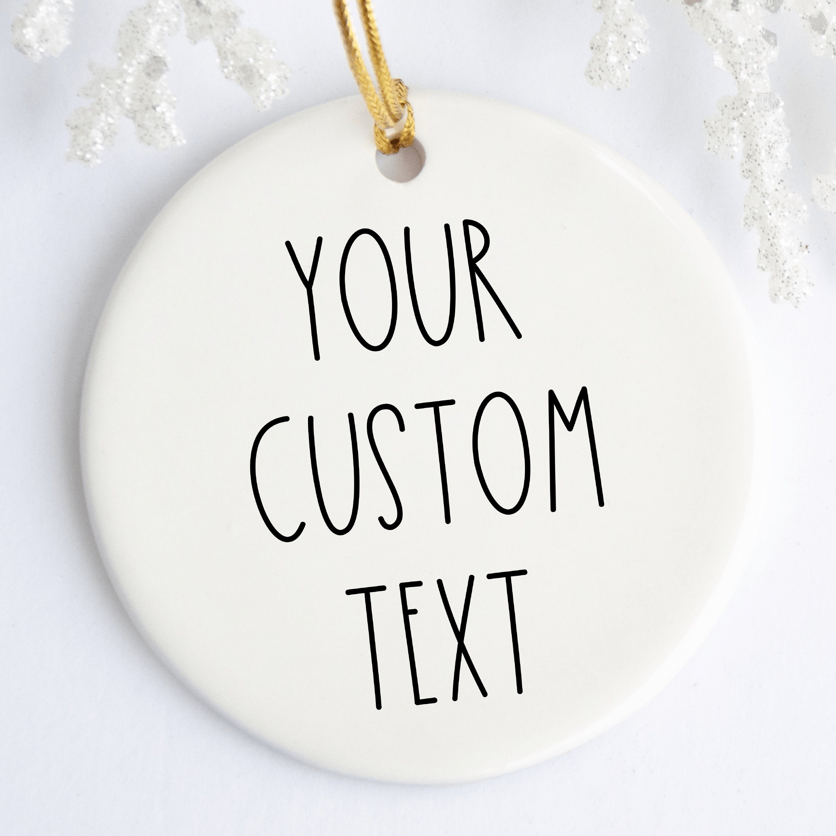 Custom Ornament Personalized Text Christmas Gift Family Gift Etsy Canada