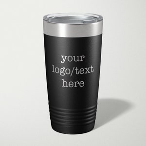 Custom Engraved Tumblers, Personalized Travel Coffee Mug, Company Logos