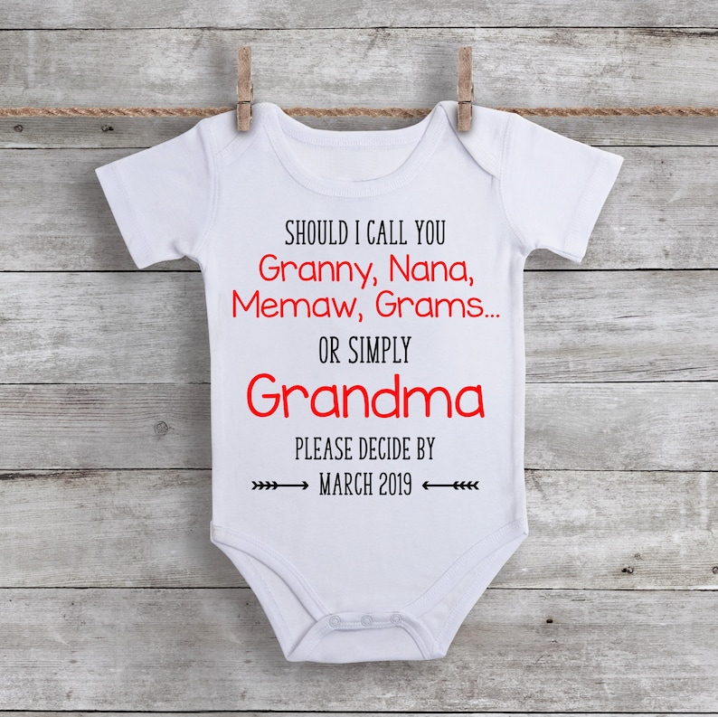 Pregnancy Announcement Grandparents Should I Call You Grandma Etsy