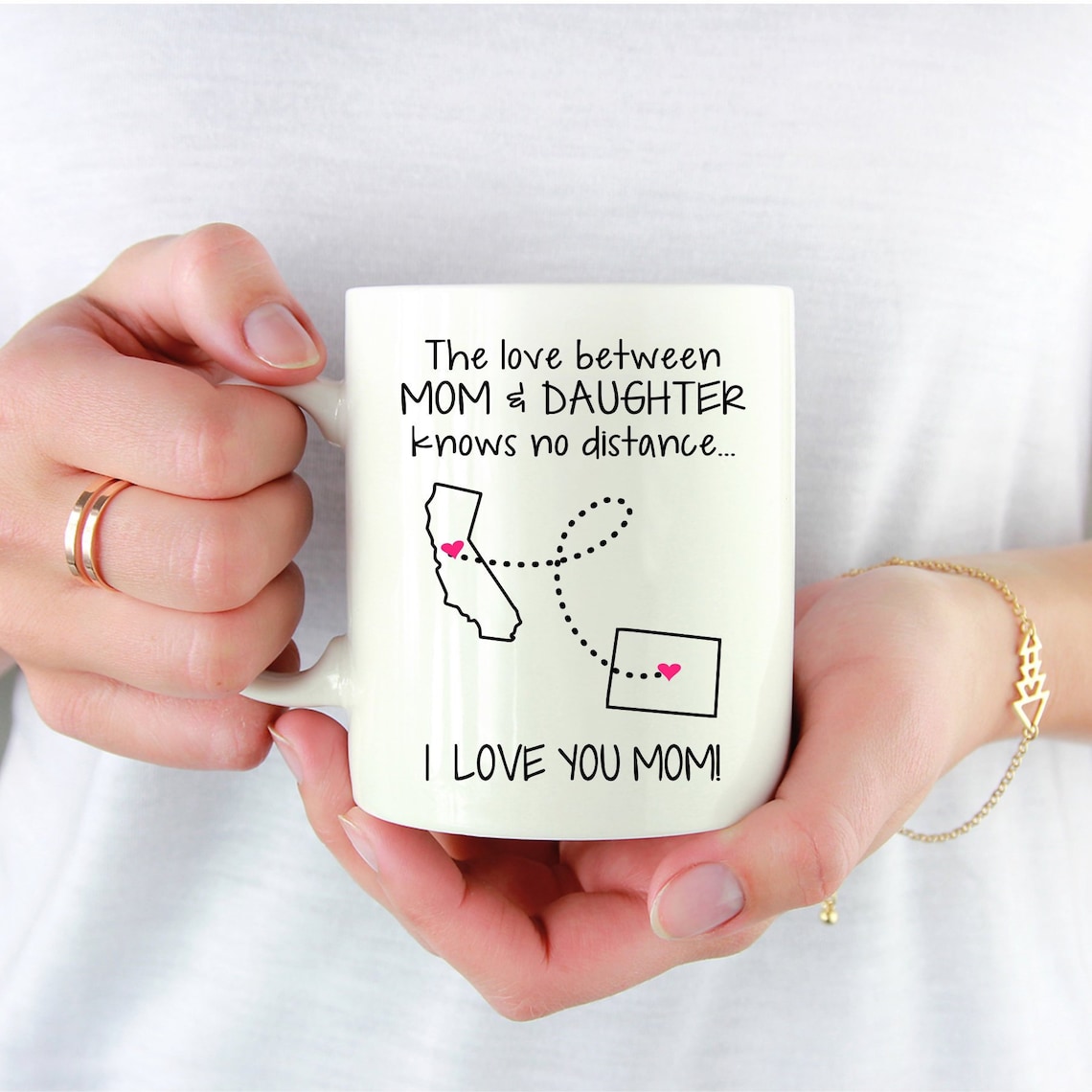 Mom Gift From Daughter Coffee Mug Long Distance Mother image 0