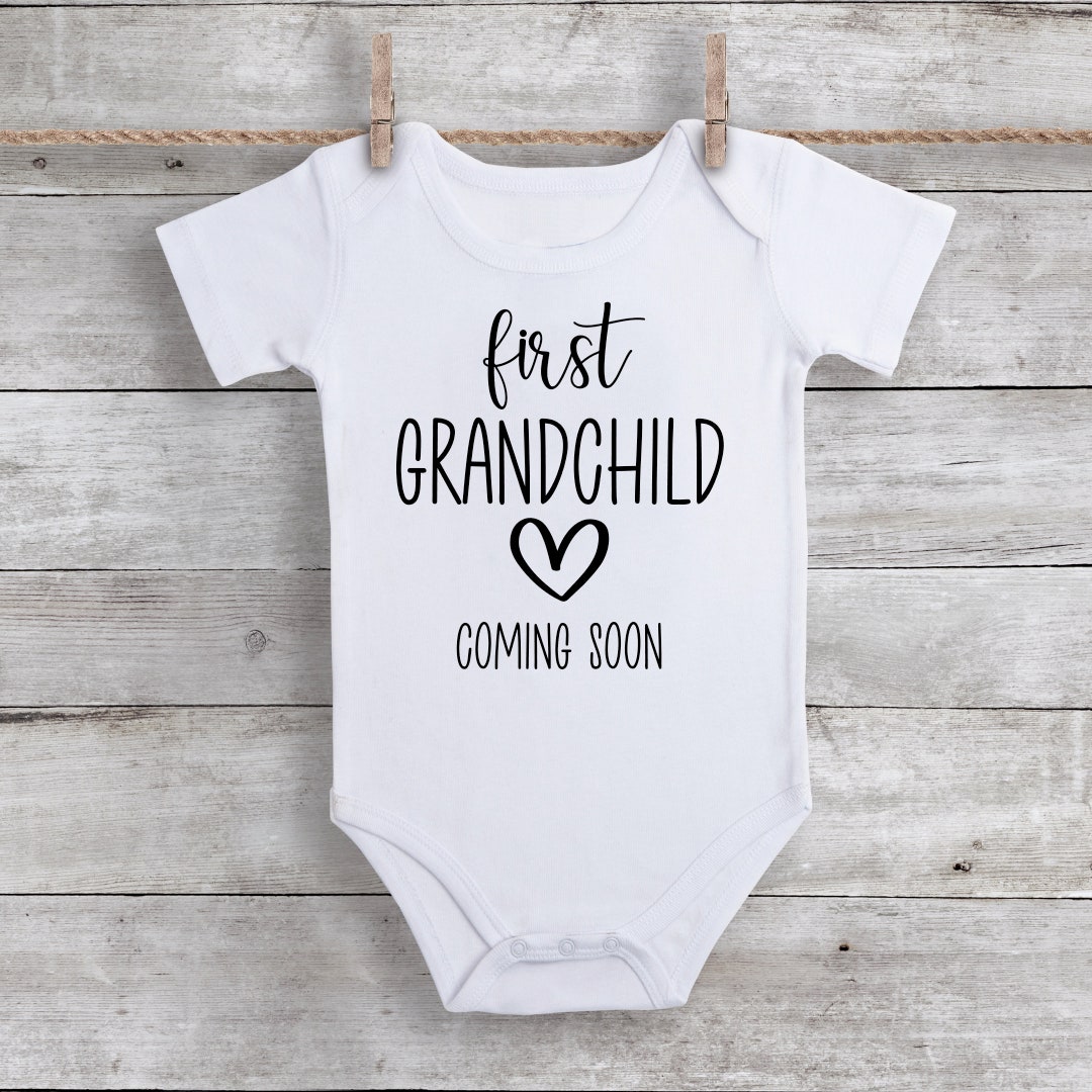 First Grandchild Pregnancy Announcement Bodysuit, Baby