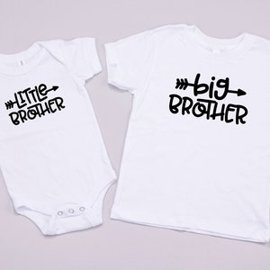 Big Brother Little Brother Shirt Set - Matching Sibling Outfits - Boys Clothing - Big Bro Lil Bro Shirt and Bodysuit